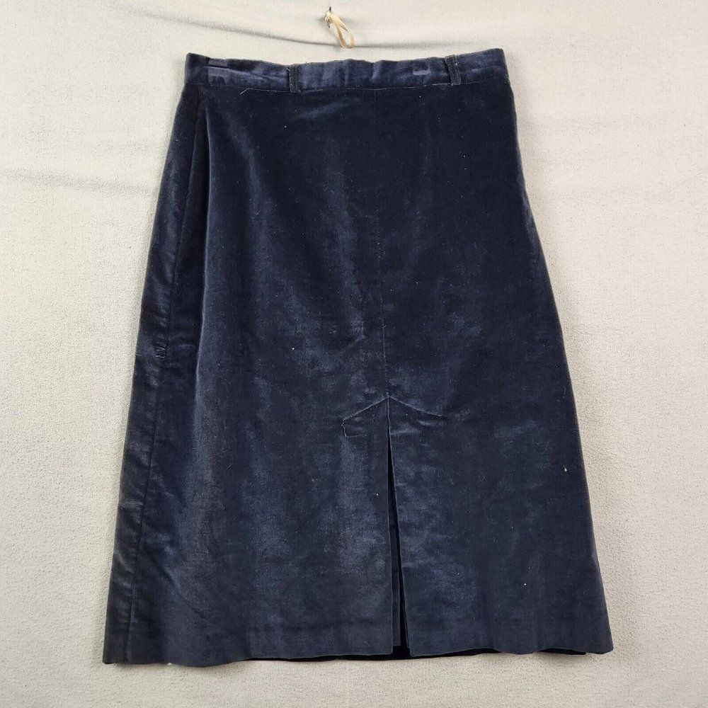 Vintage MJ Concepts in Sportswear Black Velvet Midi Skirt Size 15